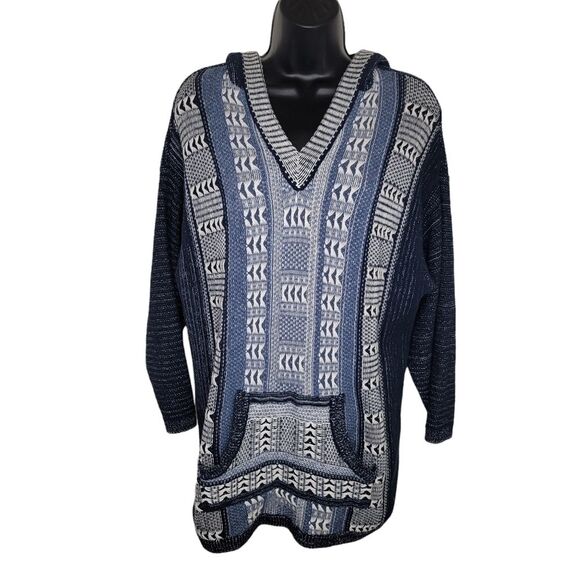 Chaps Women's Marled Hooded poncho Sweater size 1X - Picture 3 of 8